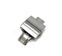 VBPCEFZTLK Cierre de hebilla de despliegue de acero inoxidable 316L Hebilla trasera de tortuga Hebilla de mariposa Cierre de acero 18 mm 20 mm 22 mm Tamaño Hebilla de mesa(Silver-18mm)