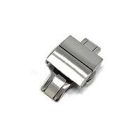 VBPCEFZTLK Cierre de hebilla de despliegue de acero inoxidable 316L Hebilla trasera de tortuga Hebilla de mariposa Cierre de acero 18 mm 20 mm 22 mm Tamaño Hebilla de mesa(Silver-22mm)