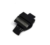 VBPCEFZTLK Cierre de hebilla de despliegue de acero inoxidable 316L Hebilla trasera de tortuga Hebilla de mariposa Cierre de acero 18 mm 20 mm 22 mm Tamaño Hebilla de mesa(Black-18mm)