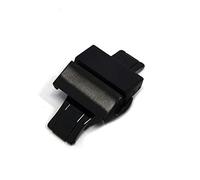 VBPCEFZTLK Cierre de hebilla de despliegue de acero inoxidable 316L Hebilla trasera de tortuga Hebilla de mariposa Cierre de acero 18 mm 20 mm 22 mm Tamaño Hebilla de mesa(Black-22mm)