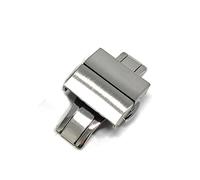 VBPCEFZTLK Cierre de hebilla de despliegue de acero inoxidable 316L Hebilla trasera de tortuga Hebilla de mariposa Cierre de acero 18 mm 20 mm 22 mm Tamaño Hebilla de mesa(Silver-22mm)