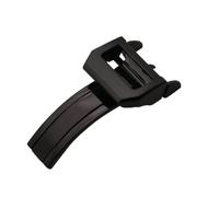 VBPCEFZTLK Cierre De Hebilla Plegable De Despliegue De Acero Inoxidable Apto For Cuero De Lona IWC Accesorios De Reloj De Cocodrilo Genuino Parte 18mm Hebilla de mesa(Black buckle)