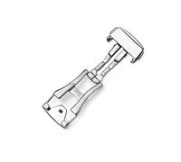 VBPCEFZTLK Cierre desplegable de acero inoxidable apto for cuero Omega/correa de reloj de goma accesorios 16mm 18mm 20mm hebilla plegable oro rosa plata Hebilla de mesa(Silver nologo-18mm)