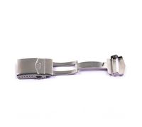 VBPCEFZTLK Cierre desplegable de acero inoxidable de 18, 20 y 22mm for reloj Seiko, correa de bloqueo, hebilla plegable apta for cierres de buceo fantasma, 2mm de grosor Hebilla de mesa(Silver-20mm)