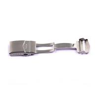 VBPCEFZTLK Cierre desplegable de acero inoxidable de 18, 20 y 22mm for reloj Seiko, correa de bloqueo, hebilla plegable apta for cierres de buceo fantasma, 2mm de grosor Hebilla de mesa(Silver-20mm)
