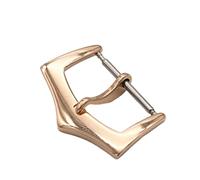 VBPCEFZTLK Correa de hebilla Universal de 12-20mm, hebilla de aguja, acero inoxidable pulido, oro rosa, negro, cierre, hebilla de reloj duradera, accesorios Hebilla de mesa(16mm Rose Gold)