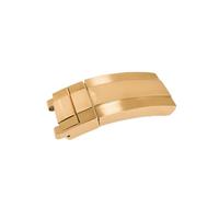 VBPCEFZTLK Correa de reloj de acero inoxidable de 16MM, cierre de hebilla, cierre de correa de reloj, reparación de correa, piezas modificadas Hebilla de mesa(Gold)