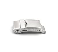 VBPCEFZTLK Correa de reloj plegable con doble botón sólido de acero inoxidable con hebilla de mariposa y cierre desplegable Hebilla de mesa(STL 18mm)