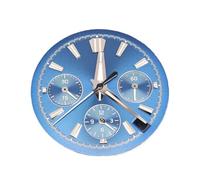 VBPCEFZTLK Esfera de reloj VK63 29,5 mm, azul hielo luminoso BGW9 for accesorios for cuarzo, base esfera for clavo 3.0 compatible for piezas for Seiko Esfera del reloj(Set 722-2 722-6)