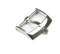 VBPCEFZTLK Hebilla de acero inoxidable for reloj, 16mm, 18mm, 20mm, correa de reloj de cuero dorado plateado, accesorios de cierre Hebilla de mesa(Silver-16mm)