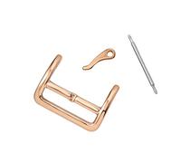 VBPCEFZTLK Hebilla de correa de reloj de acero inoxidable, 16mm, 18mm, 20mm, 22mm, 316L, reemplazo de pulido brillante, cierre de correa de reloj, pieza de herramienta de reparación Hebilla de mesa(18