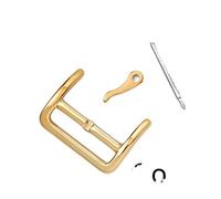 VBPCEFZTLK Hebilla de correa de reloj de acero inoxidable, 16mm, 18mm, 20mm, 22mm, 316L, reemplazo de pulido brillante, cierre de correa de reloj, pieza de herramienta de reparación Hebilla de mesa(18