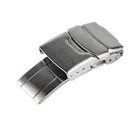 VBPCEFZTLK Hebilla de correa de reloj de acero inoxidable 18 mm 20 mm 22 mm 24 mm Hebilla plegable Cierre de seguridad for correas de reloj Hebilla de mesa(18mm)