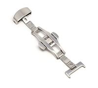 VBPCEFZTLK Hebilla de despliegue de mariposa automática de doble clic correa de cierre de acero inoxidable for correa de reloj 16mm18mm 20mm 22mm cierre de correa de reloj Hebilla de mesa(Silver-22MM)