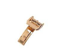VBPCEFZTLK Hebilla De Reloj De Acero Inoxidable De 18mm For Ajuste De Botón De Reloj For Hebilla Plegable IWC Cierre De Mariposa Apto For Piloto Apto For Portofino Hebilla de mesa(Folding buckle-rose)