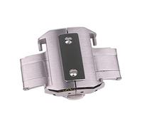 VBPCEFZTLK Hebilla de reloj de mariposa apta for correas de la serie Santos 18mm 21mm, accesorios de reloj de acero inoxidable 316L Hebilla de mesa(Steel color 18mm)