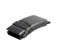 VBPCEFZTLK Hebilla de reloj plegable de doble botón sólido de acero inoxidable, cierre de despliegue de mariposa, hebilla de correa de reloj de 18mm y 22mm Hebilla de mesa(Pvd black 22mm)