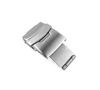 VBPCEFZTLK Hebilla for Seiko, hebillas de reloj de acero inoxidable, botón de presión, cierre de despliegue, cierre de correa de botón plegable, 16/18/20/22/24/26mm Hebilla de mesa(Silver-20mm)
