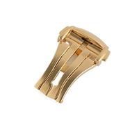 VBPCEFZTLK Hebilla plegable de correa de reloj de acero inoxidable apta for accesorios de reloj con cierre de despliegue OMG 18mm 20mm Hebilla de mesa(Gold 18mm)