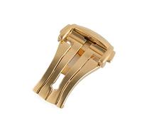 VBPCEFZTLK Hebilla plegable de correa de reloj de acero inoxidable apta for accesorios de reloj con cierre de despliegue OMG 18mm 20mm Hebilla de mesa(Gold 20mm)