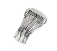 VBPCEFZTLK Hebilla plegable de correa de reloj de acero inoxidable apta for accesorios de reloj con cierre de despliegue OMG 18mm 20mm Hebilla de mesa(Silver 18mm)