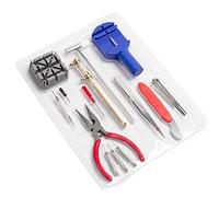 VBPCEFZTLK Kit de herramientas de reparación de reloj de 16 piezas, removedor de correa, destornillador de abrelatas trasero kit de herramientas de reparación