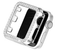 VBPCEFZTLK La funda de 38 mm es compatible con correa de Apple Watch, protector de pantalla de marco de protección completa brillante, adecuado para la funda de iWatch Watch (plata, 42 mm)
