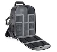 VBPCEFZTLK Mochila de protección de partición Impermeable y a Prueba de Golpes a Prueba de Golpes, Adecuado for SLR/Digital SLR/batería de Lente de cámara sin Espejo Bolso de la cámara(Gray)