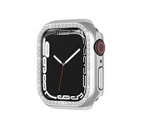 VBPCEFZTLK Paquete de 10 fundas protectoras de diamantes compatibles con Apple Watch 7 de 41 mm, 45 mm, accesorios de pulsera inteligente, funda de PC compatible con Apple Watch7 Watch (plata, 45 mm)