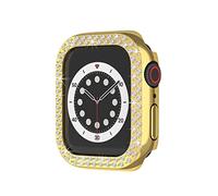 VBPCEFZTLK Paquete de 10 fundas protectoras de diamantes compatibles con Apple Watch 7 de 41 mm, 45 mm, accesorios de pulsera inteligente, funda de PC compatible con Apple Watch7 Watch (dorado, 41 mm)