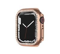 VBPCEFZTLK Paquete de 10 fundas protectoras de diamantes compatibles con Apple Watch 7 de 41 mm, 45 mm, accesorios de pulsera inteligente, funda de policarbonato compatible con Apple Watch7 Watch (oro
