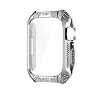 VBPCEFZTLK Paquete de 10 fundas protectoras de diamantes compatibles con Apple Watch 7 de 41 mm, 45 mm, accesorios de reloj inteligente, funda de PC compatible con Apple Watch7 Watch (plata, 41 mm)