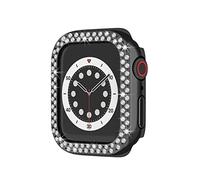VBPCEFZTLK Paquete de 10 fundas protectoras de diamantes compatibles con Apple Watch 7 de 41 mm, 45 mm, accesorios de pulsera inteligente, funda de PC compatible con Apple Watch7 Watch (negro, 41 mm)