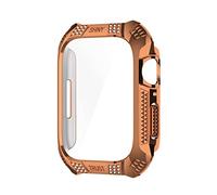 VBPCEFZTLK Paquete de 10 fundas protectoras de diamantes compatibles con Apple Watch 7 de 41 mm, 45 mm, accesorios de reloj inteligente, funda de PC compatible con Apple Watch7 Watch (oro rosa, 41 mm)