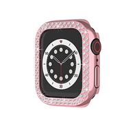 VBPCEFZTLK Paquete de 10 fundas protectoras de diamantes compatibles con Apple Watch 7 de 41 mm, 45 mm, accesorios de pulsera inteligente, funda de PC compatible con Apple Watch7 Watch (rosa rosa, 45