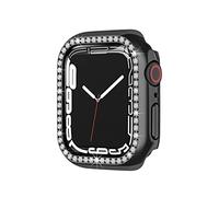 VBPCEFZTLK Paquete de 10 fundas protectoras de diamantes compatibles con Apple Watch 7 de 41 mm, 45 mm, accesorios de pulsera inteligente, funda de PC compatible con Apple Watch7 Watch (negro, 45 mm)