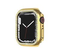 VBPCEFZTLK Paquete de 10 fundas protectoras de diamantes compatibles con Apple Watch 7 de 41 mm, 45 mm, accesorios de pulsera inteligente, funda de PC compatible con Apple Watch7 Watch (dorado, 41 mm)