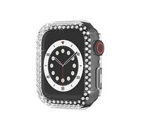 VBPCEFZTLK Paquete de 10 fundas protectoras de diamantes compatibles con Apple Watch 7 de 41 mm, 45 mm, accesorios de pulsera inteligente, funda de PC compatible con Apple Watch7 Watch (transparente,