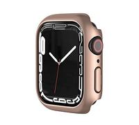 VBPCEFZTLK Paquete de 10 unidades, marco protector de policarbonato compatible con Apple Watch 7 de 41 mm, 45 mm, funda de policarbonato compatible con Apple Watch7 de 41 mm, 45 mm (oro rosa, 45 mm)