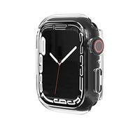 VBPCEFZTLK Paquete de 10 unidades, marco protector de policarbonato compatible con Apple Watch 7 de 41 mm, 45 mm, funda de policarbonato compatible con Apple Watch7 de 41 mm, 45 mm (transparente, 41