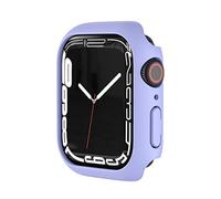 VBPCEFZTLK Paquete de 10 unidades, marco protector de policarbonato compatible con Apple Watch 7 de 41 mm, 45 mm, funda de policarbonato compatible con Apple Watch7 de 41 mm, 45 mm (morado claro, 41