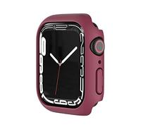VBPCEFZTLK Paquete de 10 unidades, marco protector de policarbonato compatible con Apple Watch 7 de 41 mm, 45 mm, funda de policarbonato compatible con Apple Watch7 de 41 mm, 45 mm (R oscuro, 45 mm)