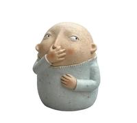 VBQFDPH Divertidas decoraciones de baño, figura de niño sosteniendo la nariz, estatua de escritorio de resina de 6.3 pulgadas, adorno de Navidad primitivo