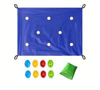 VBRYUAW Hole Tarp - Juego de construcción de equipo de 78.7 x 55.1 pulgadas, divertido juego de construcción de equipos para el trabajo con 6/8 bolas de construcción de equipos para actividades