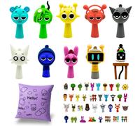 Vbstar Sprunki Toy Figures Set - Sky Wenda Mr. Fun Computer Pinki Simon & More - Figuras coleccionables de Fase 1 y 2 Toys, favoritos de los nios (3