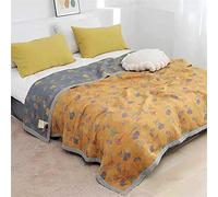 VBVARV Ownkoti Colcha De Ginkgo Patrón De Hoja De Ginkgo Colcha Reversible De Algodón Peso Liviano Ultra Suave Respirable,B,230 * 250CM