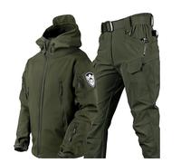 VBVARV Uniformes Tácticos Hombres, Conjuntos Traje Combate Militar Impermeable Ejército, Chaqueta Softshell Camuflaje, Pantalones, Ropa Caza,C,L