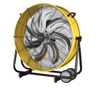 VBVARV Ventilador De Tambor Industrial Alta Velocidad De 3 Velocidades Metal Resistente Circulador De Aire con Manija De Ruedas,Amarillo,20IN