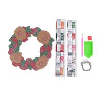 VBXCMLDPO Kit de guirnalda de pintura con diamantes de imitación, manualidad artística 5D con diamantes de imitación y luces LED, colgante de pared en forma especial con diamantes para