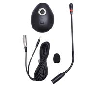 VBXCMLDPO Micrófono de Condensador de Cuello de Cisne, micrófono de Escritorio cardioide con Cuello Ajustable, alimentación por XLR para conferencias, reuniones y congresos, Incluye Soporte